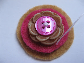 bead felt button clip hair hairclips glue finished too them