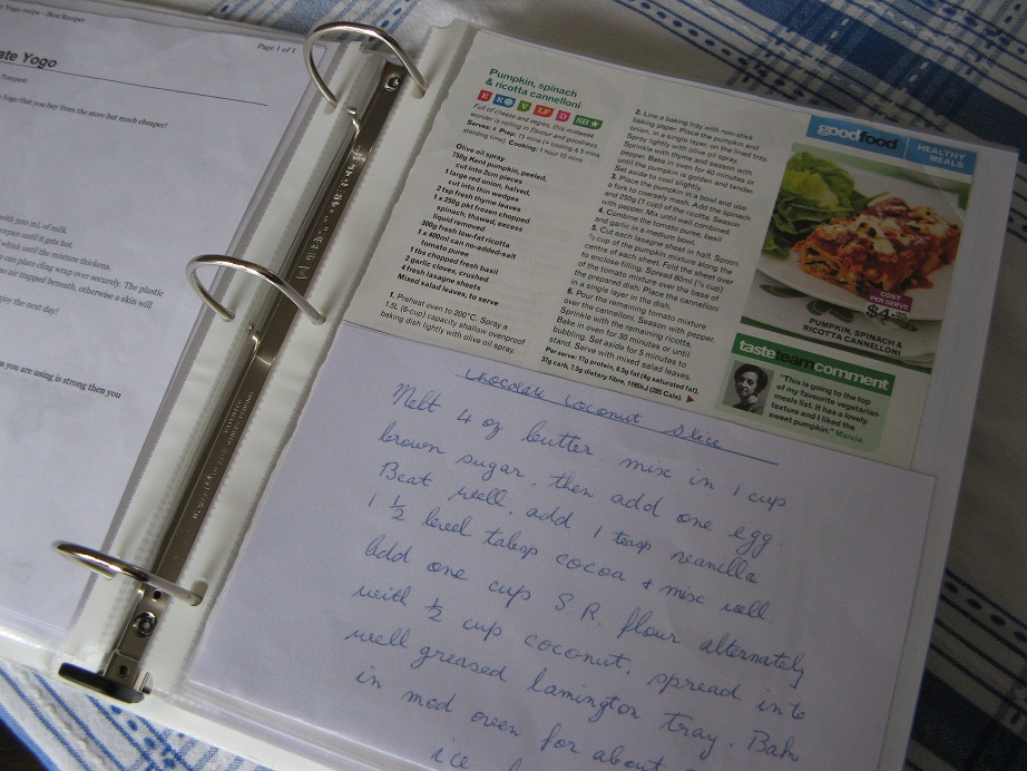 Gingham Cherry Recipe folder