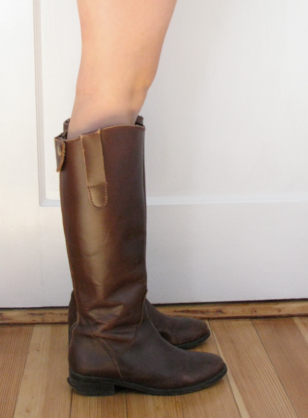 steve madden knee high brown leather boots 7.5 SOLD