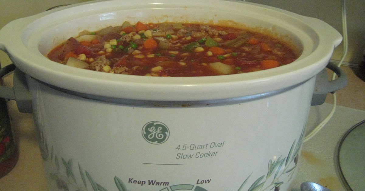 nannykim's recipes Spicy vegetable soup with ground turkey for crock pot