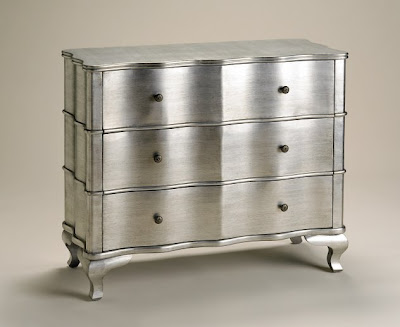 JC 4069 - Transitional sideboard in a silver, metallica finish. 40w x 