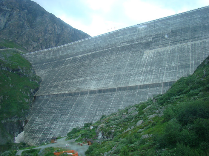 The Grande Dixence, the tallest dam in the world (same height as the Eiffel Tower)
