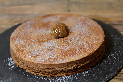 entremets, gâteau ,chocolat , marron , noel 