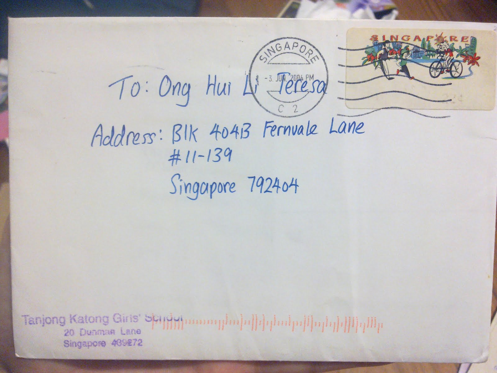 Singapore address line picture