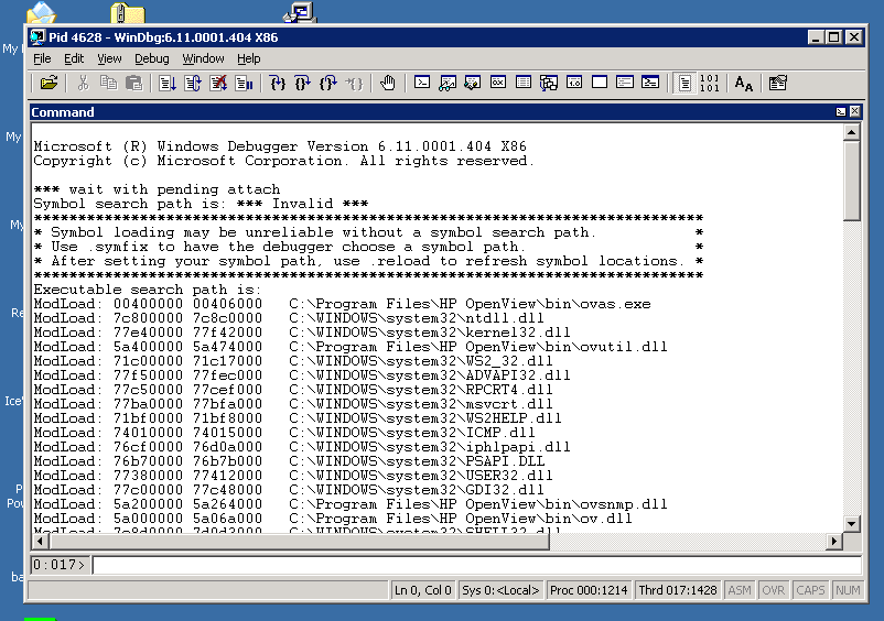Assessing bufferoverflows with the WinDbg