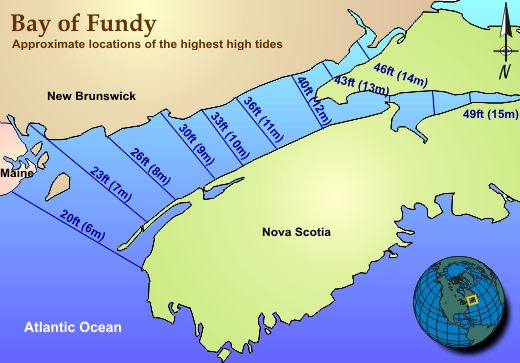 Bay Of Fundy Map Bay Of Fundy Blog: Nifty Bay Of Fundy Tide Height Map