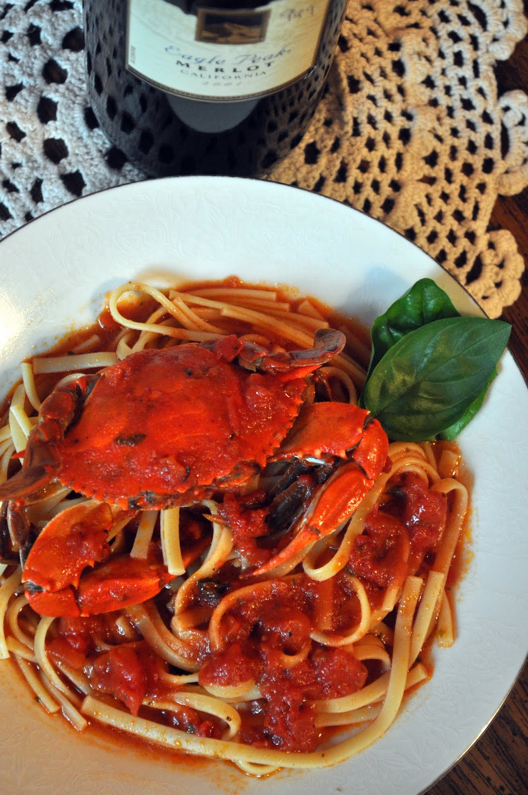 Our Italian Kitchen Fresh Crabs with a Quick Marinara Sauce