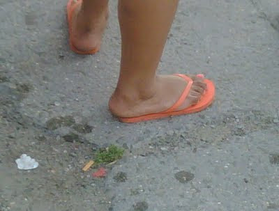  walk her foot was still outside the sandal. Ahh Ladies Please dont get 