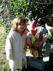 Amelia with the Valentine bouquet for grandma