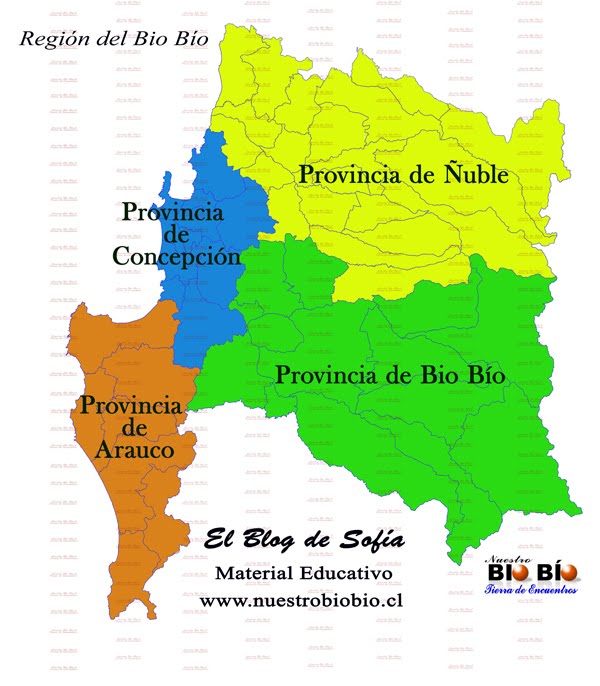 Mapas De La Provincia De Ñuble Para Colorear ~ Nuestro Bio Bío Tierra de  Encuentros