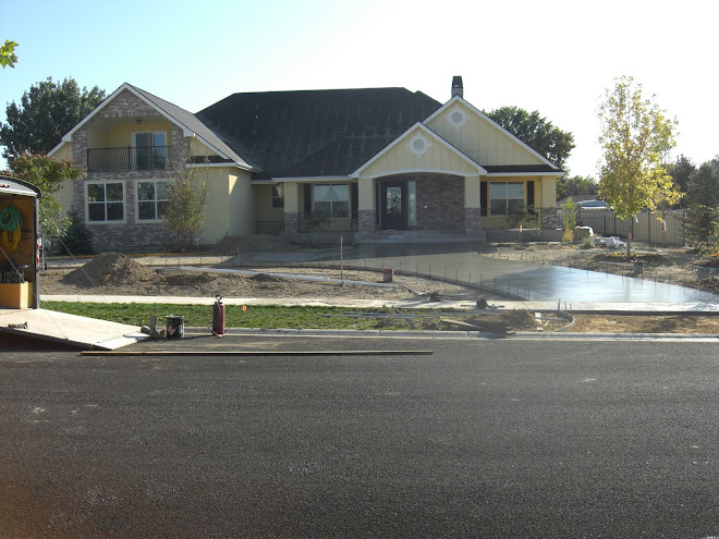 Front yard cement ~ Circular driveway