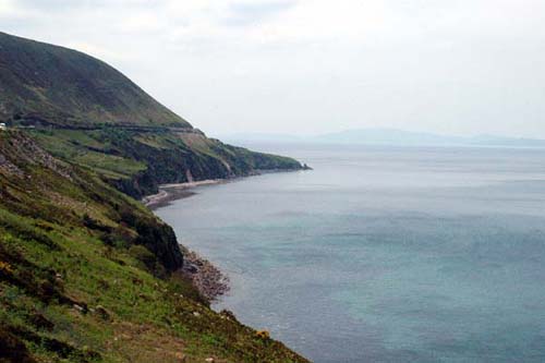 Vun Glenbeigh op Kells, laanscht Dingle Bay