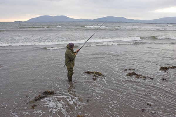 Eng Superplaatz fir Bar Fescherei, Waterville Beach bei dem beruhmten "Golf Links"