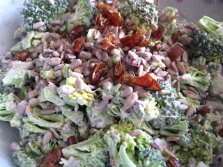 Broccoli Salad- made with yogurt and dates by Ng @ What's for Dinner?