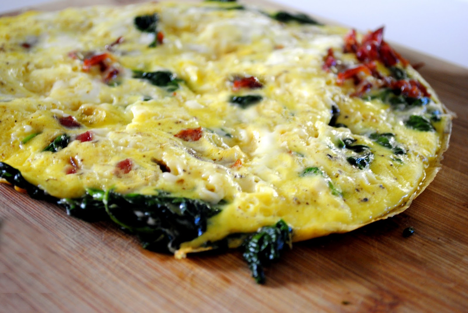 Cheesy Spinach Bacon Frittata - Simply Scratch