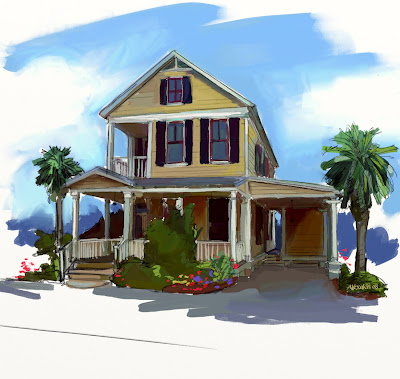 Painting Of Buildings