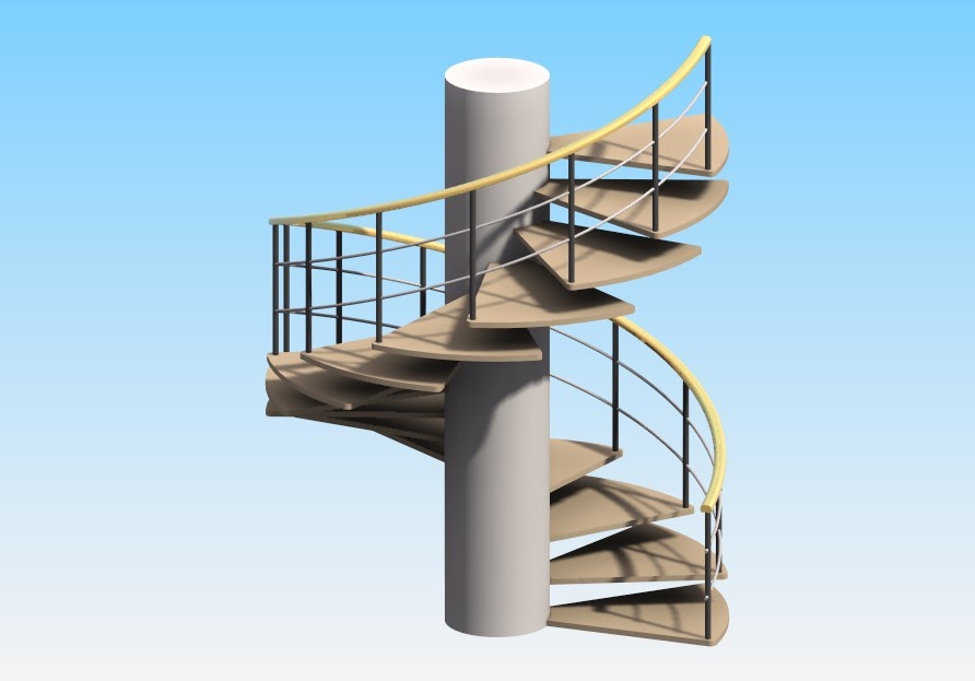 Mis dibujos en CAD: Escalera de caracol