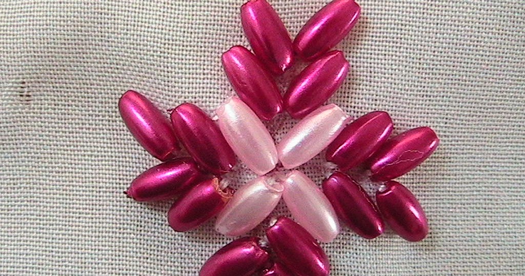 Handmade Shop and Free DIY Embroidery Tutorials How to Sew Bead Flower 2