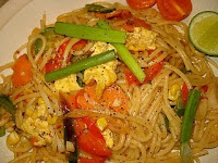 VEGETARIAN STIR-FRIED SPAGHETTI