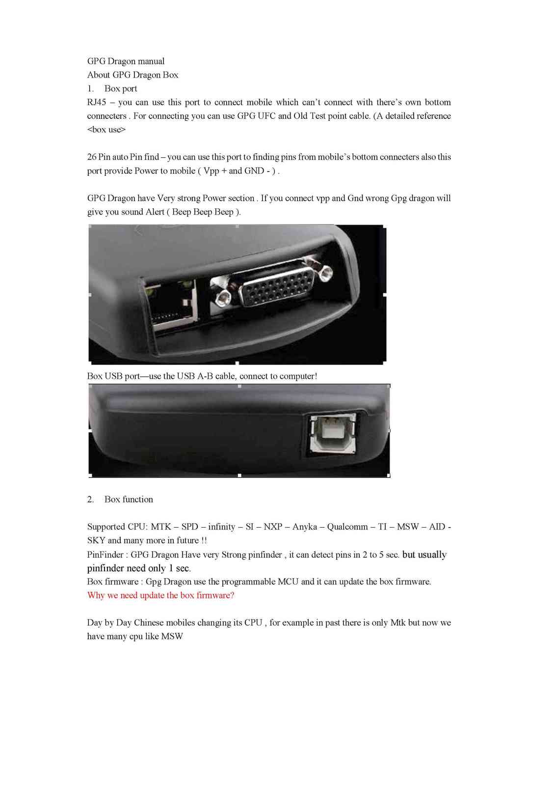 Gpg dragon box setup