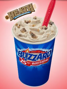 Heath Bar Blizzards in blue cup
