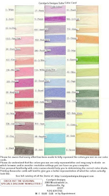 Tulle Color Chart