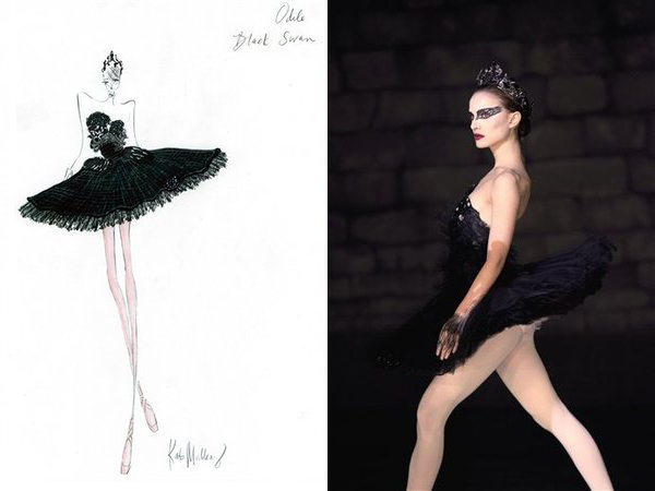 Rodarte Black Swan White Feathered Ballet Dress Photograph