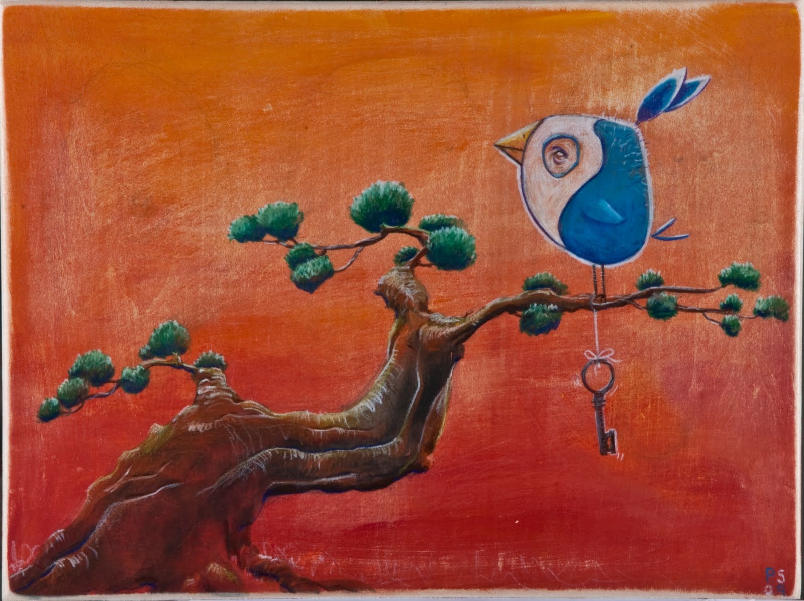 bird with key