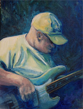 "Bassman"  (Oil on stretched canvas)
