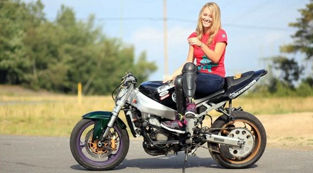 Stunt Woman RocketGarage Cafe Racer Magazine