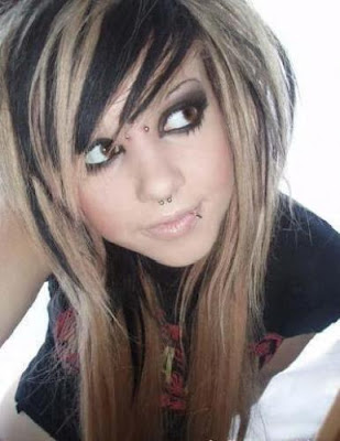 This girl has a great emo haircut with the fringe being slightly shorter 