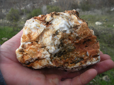 A horn cut out of Prospect Mountain quartzite rock.