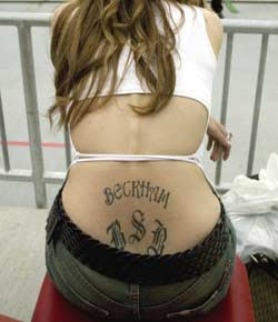 beckham tattoos girls