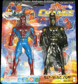 batman and spiderman figures