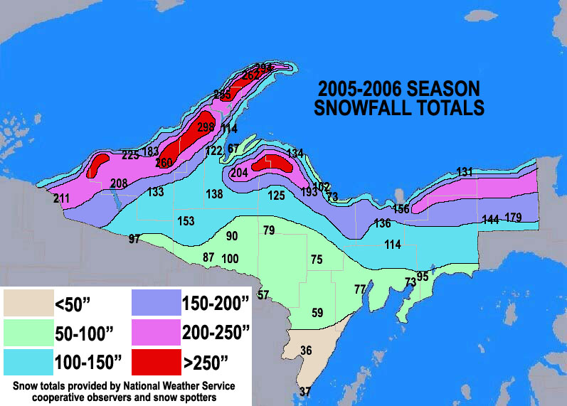 SNOWFALL TOTALS 2005-06