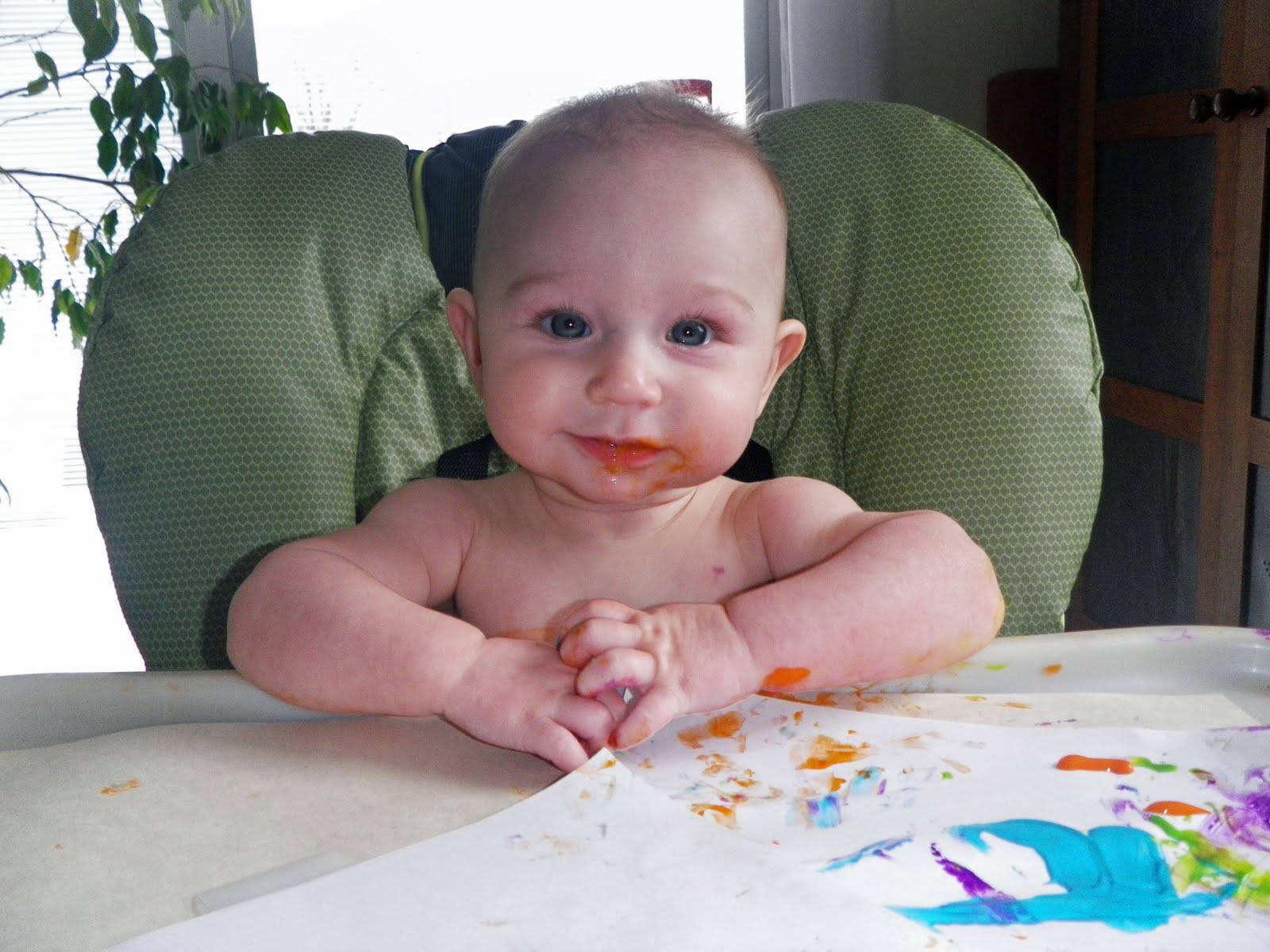 Bringing up Baby Finger Painting!