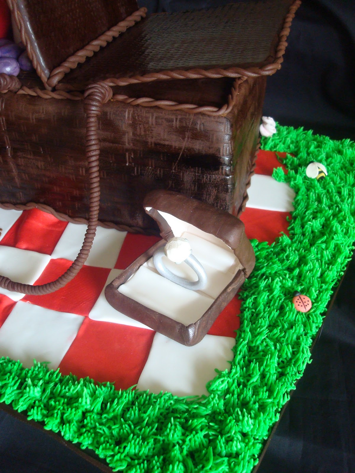 My Pink Little Cake Picnic Basket Cake