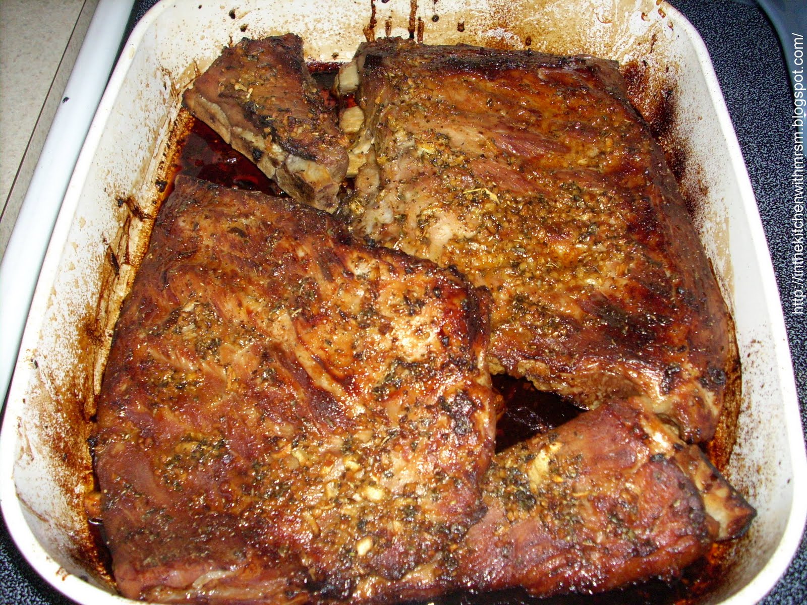 To My Kitchen Oven Baked Pork Ribs