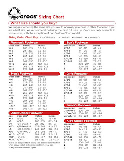 chart crocs sizing sizes greenback