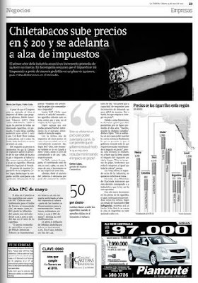 LA TERCERA, Mayo 25, 2010 click para ampliar y leer