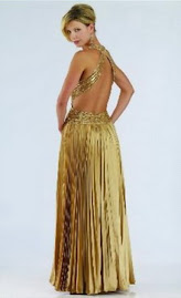 Gold backless prom dresses Item No. 5046