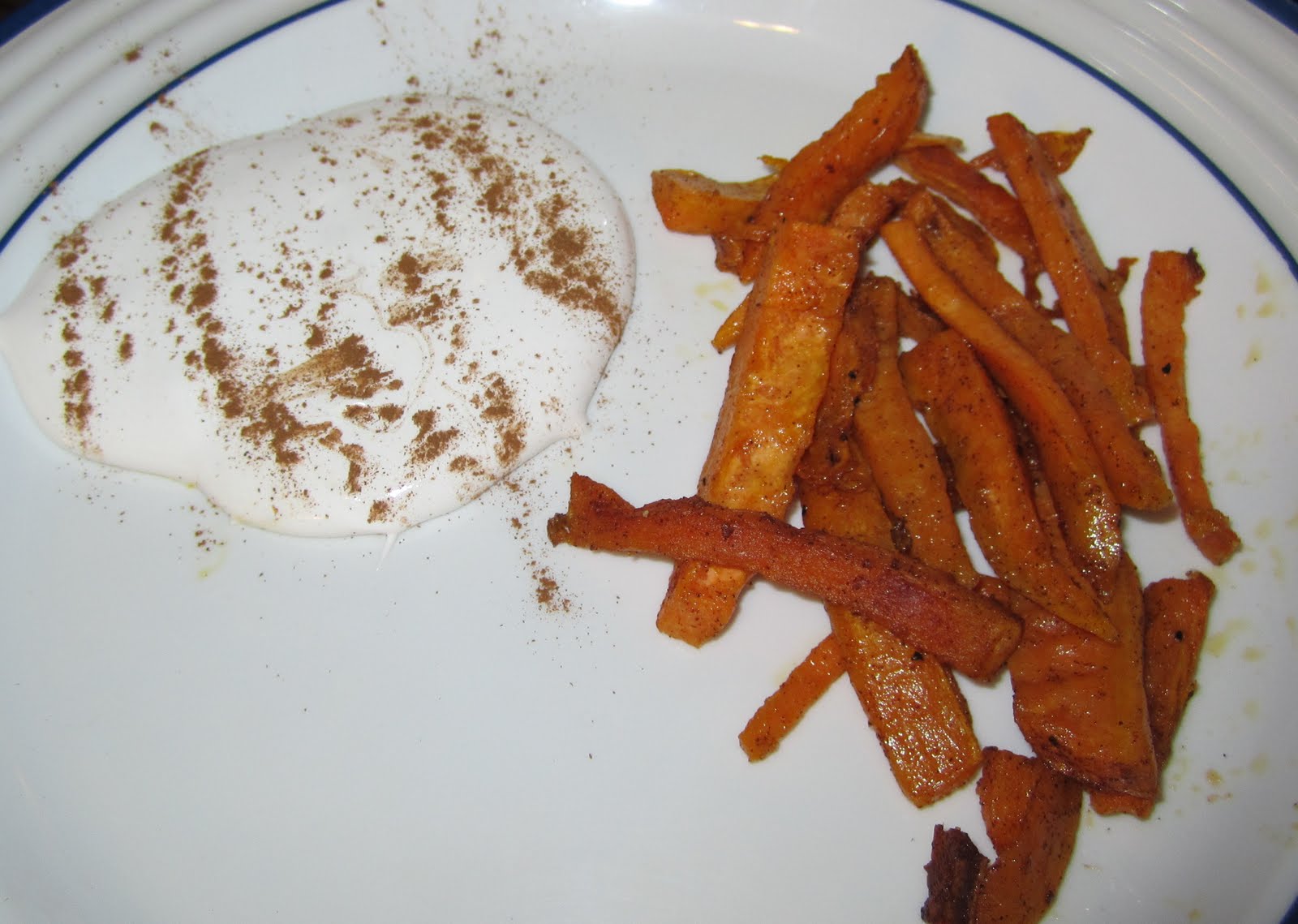 A hint of... Sweet Potato Fries with Marshmallow Dip