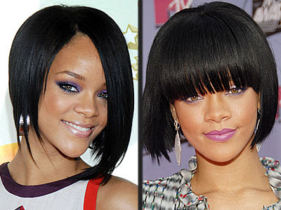 rihanna haircut. Rihanna Cute Bob Hairstyles