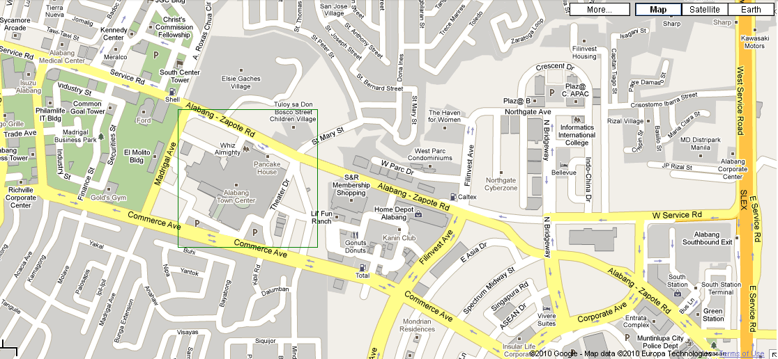 Directions Routes Maps Shortcuts In Metro Manila How To Get To Alabang Town Center Atc