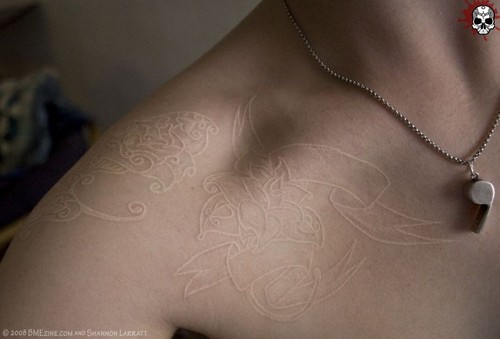 White Ink Tattoo On A Black Person. Popular White Ink Tattoos