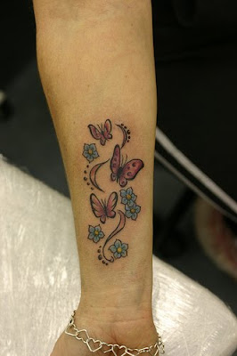 Beautiful Feminine Butterfly Wrist Tattoos