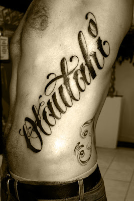 Avoid settling for a tattoo lettering style that is popular because there