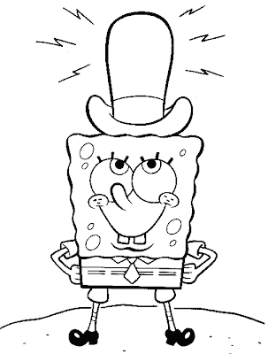 "Cowboy Hats" Spongebob Coloring Pages >> Disney Coloring Pages