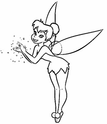 Tinkerbell Coloring Sheets on Tinkerbell Coloring Pages   Tinkerbell Give Spirit To His Friends