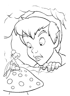 Peter  Coloring Pages on Tinkerbell Coloring Pages Peterpan Anxiety Gif